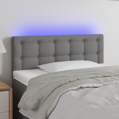 vidaXL LED-voodipeats, tumehall, 100x5x78/88 cm, kangas цена и информация | Кровати | kaup24.ee