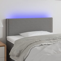 vidaXL LED-voodipeats, tumehall, 100x5x78/88 cm, kangas hind ja info | Voodid | kaup24.ee