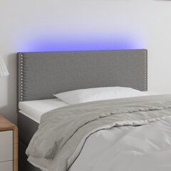 vidaXL LED-voodipeats, tumehall, 100x5x78/88 cm, kangas цена и информация | Кровати | kaup24.ee