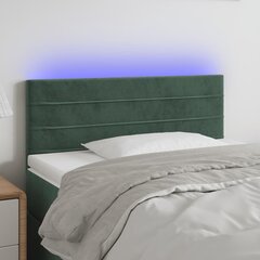 vidaXL LED-voodipeats, tumeroheline, 100x5x78/88 cm, samet цена и информация | Кровати | kaup24.ee