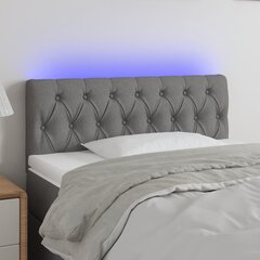 vidaXL LED-voodipeats, tumehall, 100x7x78/88 cm, kangas цена и информация | Кровати | kaup24.ee