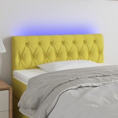 vidaXL LED-voodipeats, roheline, 100x7x78/88 cm, kangas цена и информация | Кровати | kaup24.ee