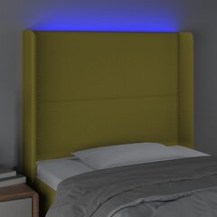 vidaXL LED-voodipeats, roheline, 103x16x118/128 cm, kangas цена и информация | Кровати | kaup24.ee