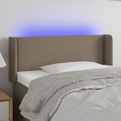 vidaXL LED-voodipeats, pruunikashall, 103x16x78/88 cm, kangas цена и информация | Кровати | kaup24.ee