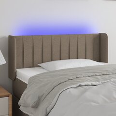 vidaXL LED-voodipeats, pruunikashall, 103x16x78/88 cm, kangas цена и информация | Кровати | kaup24.ee
