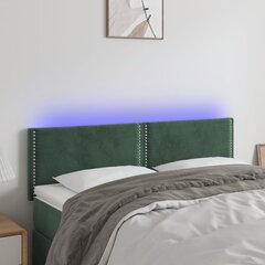 vidaXL LED-voodipeats, tumeroheline, 144x5x78/88 cm, samet цена и информация | Кровати | kaup24.ee