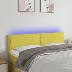 vidaXL LED-voodipeats, roheline, 144x5x78/88 cm, kangas hind ja info | Voodid | kaup24.ee