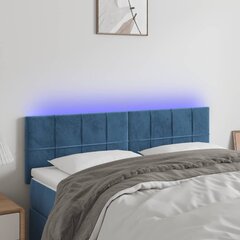 vidaXL LED-voodipeats, tumesinine, 144x5x78/88 cm, samet hind ja info | Voodid | kaup24.ee