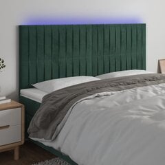 vidaXL LED-voodipeats, tumeroheline, 160x5x118/128 cm, samet hind ja info | Voodid | kaup24.ee
