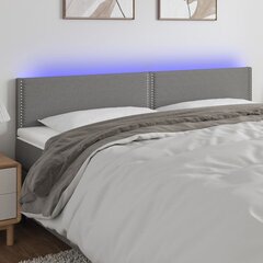 vidaXL LED-voodipeats, tumehall, 160x5x78/88 cm, kangas цена и информация | Кровати | kaup24.ee