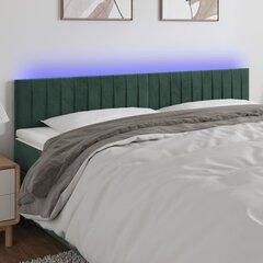 vidaXL LED-voodipeats, tumeroheline, 160x5x78/88 cm, samet цена и информация | Кровати | kaup24.ee