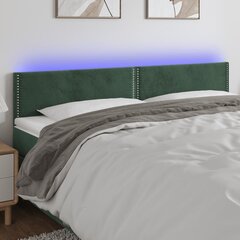 vidaXL LED-voodipeats, tumeroheline, 160x5x78/88 cm, samet цена и информация | Кровати | kaup24.ee