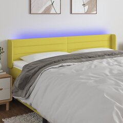 vidaXL LED-voodipeats, roheline, 163x16x78/88 cm, kangas hind ja info | Voodid | kaup24.ee