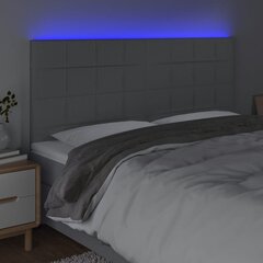 vidaXL LED-voodipeats, helehall, 180x5x118/128 cm, kangas цена и информация | Кровати | kaup24.ee