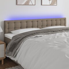 vidaXL LED-voodipeats, pruunikashall, 180x5x78/88 cm, kangas цена и информация | Кровати | kaup24.ee