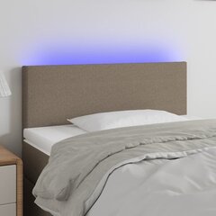 vidaXL LED-voodipeats, pruunikashall, 80x5x78/88 cm, kangas hind ja info | Voodid | kaup24.ee