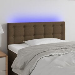vidaXL LED-voodipeats, tumepruun, 80x5x78/88 cm, kangas hind ja info | Voodid | kaup24.ee