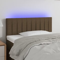 vidaXL LED-voodipeats, tumepruun, 80x5x78/88 cm, kangas hind ja info | Voodid | kaup24.ee