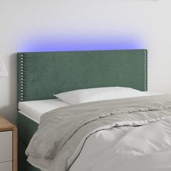 vidaXL LED-voodipeats, tumeroheline, 80x5x78/88 cm, samet hind ja info | Voodid | kaup24.ee