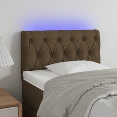 vidaXL LED-voodipeats, tumepruun, 80x7x78/88 cm, kangas hind ja info | Voodid | kaup24.ee