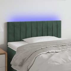 vidaXL LED-voodipeats, tumeroheline, 90x5x78/88 cm, samet hind ja info | Voodid | kaup24.ee