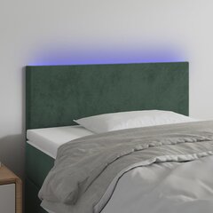 Изголовье со светодиодом, зеленое, 93x16x78/88 см, ткань цена и информация | Кровати | kaup24.ee