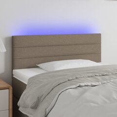 vidaXL LED-voodipeats, pruunikashall, 90x5x78/88 cm, kangas hind ja info | Voodid | kaup24.ee