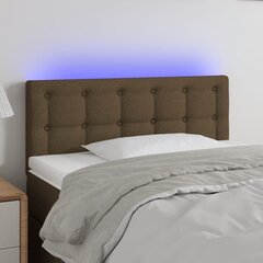 vidaXL LED-voodipeats, tumepruun, 90x5x78/88 cm, kangas hind ja info | Voodid | kaup24.ee