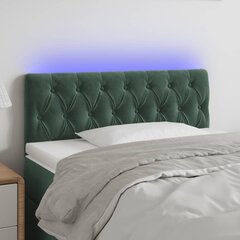 vidaXL LED-voodipeats, tumeroheline, 90x7x78/88 cm, samet цена и информация | Кровати | kaup24.ee