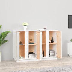 vidaXL puhvetkapp, valge, 120 x 35 x 80 cm, männipuit hind ja info | Elutoa väikesed kapid | kaup24.ee