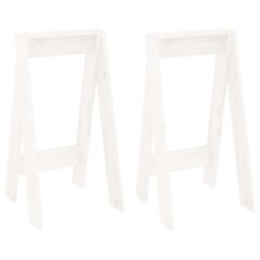 vidaXL pukid 2 tk, valge, 40 x 40 x 75 cm, männipuit hind ja info | Söögilaua toolid, köögitoolid | kaup24.ee