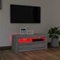 vidaXL telerialus LED-tuledega, hall Sonoma tamm, 90 x 35 x 40 cm цена и информация | TV alused | kaup24.ee