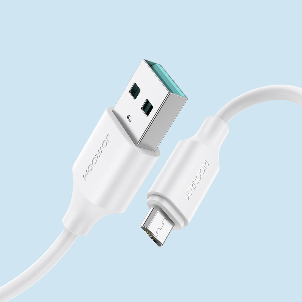 Joyroom cable USB-A - Micro USB 480Mb / s 2.4A 0.25m white (S-UM018A9) (White) hind ja info | Mobiiltelefonide kaablid | kaup24.ee