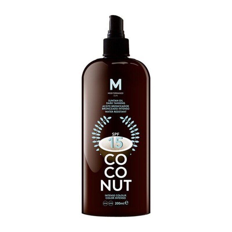 Päevitusõli Mediterraneo Sun Coconut Suntan Oil Dark Tanning Spf15, 100 ml hind ja info | Päikesekreemid | kaup24.ee