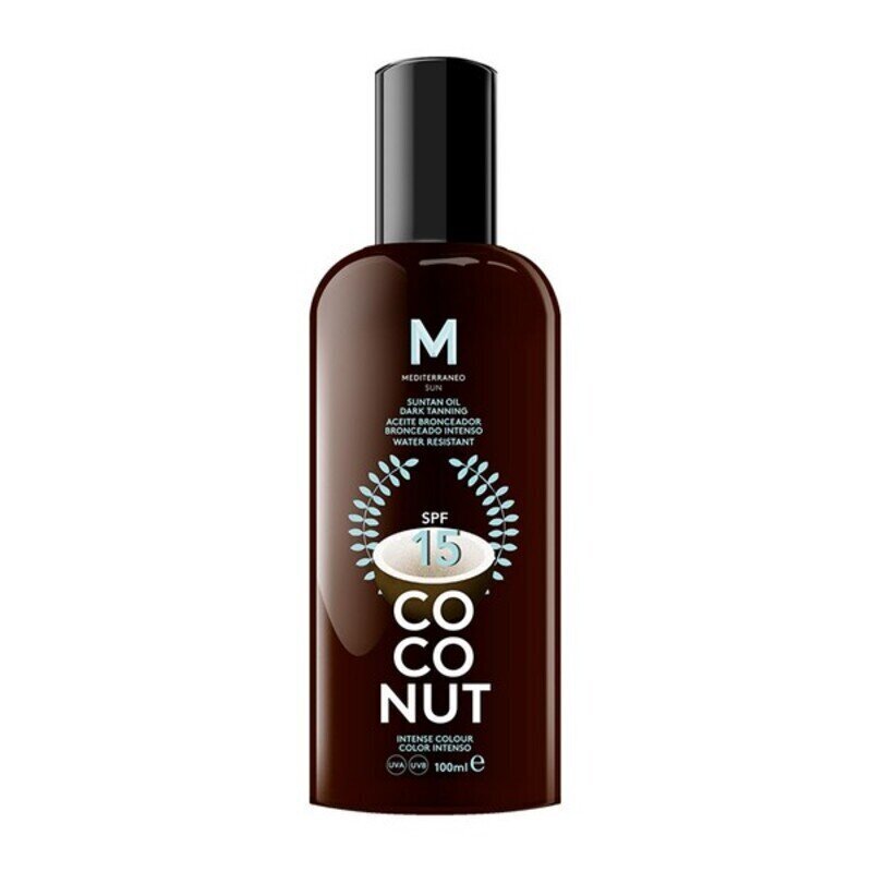 Päevitusõli Mediterraneo Sun Coconut Suntan Oil Dark Tanning Spf15, 100 ml hind ja info | Päikesekreemid | kaup24.ee