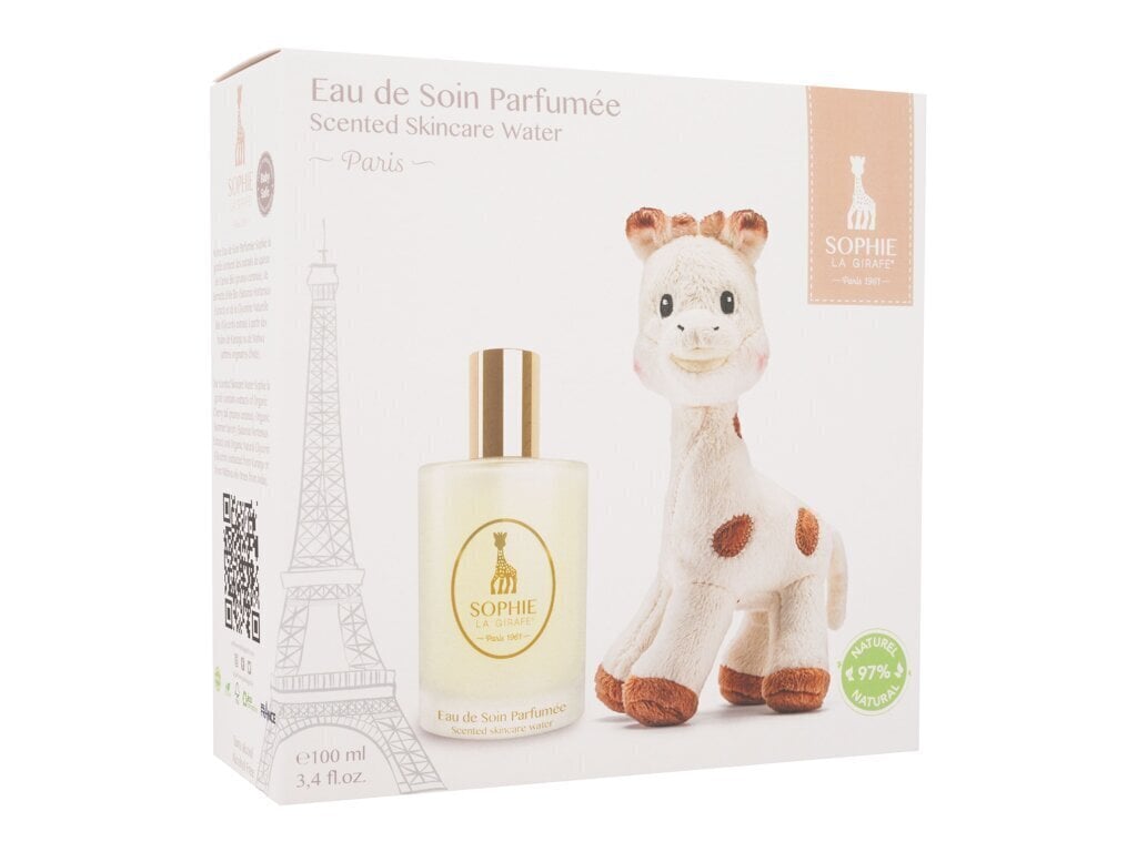 Komplekt: lõhnavesi beebidele Sophie the Giraffe Perfumed Eau de Soin, 100 ml + imearmas plüüsist mänguasi цена и информация | Laste parfüümid | kaup24.ee