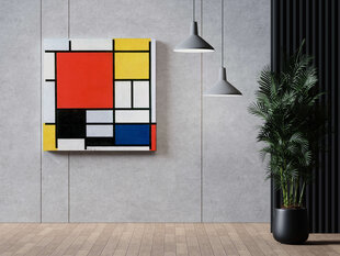 Reproduktsioon Kompositsioon punase, kollase, sinise ja mustaga (Piet Mondrian), 40x40 cm цена и информация | Картины, живопись | kaup24.ee