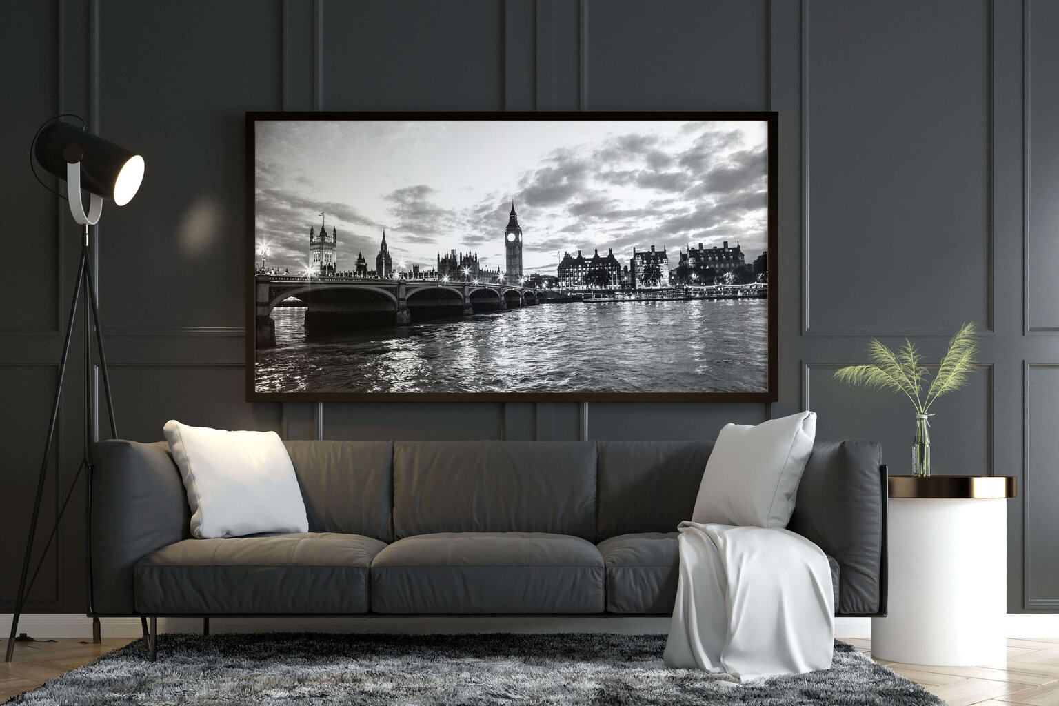 Reproduktsioon Must-valge London, 100x70 cm hind ja info | Seinapildid | kaup24.ee