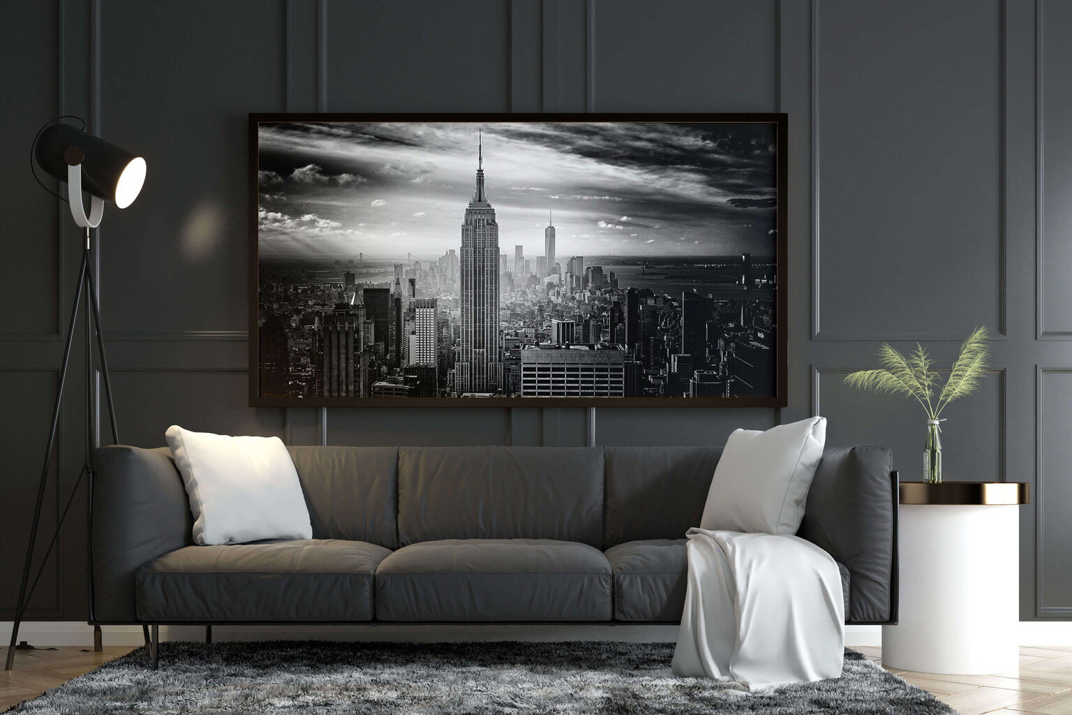 Reproduktsioon Must-valge Manhattan, 100x70 cm цена и информация | Seinapildid | kaup24.ee