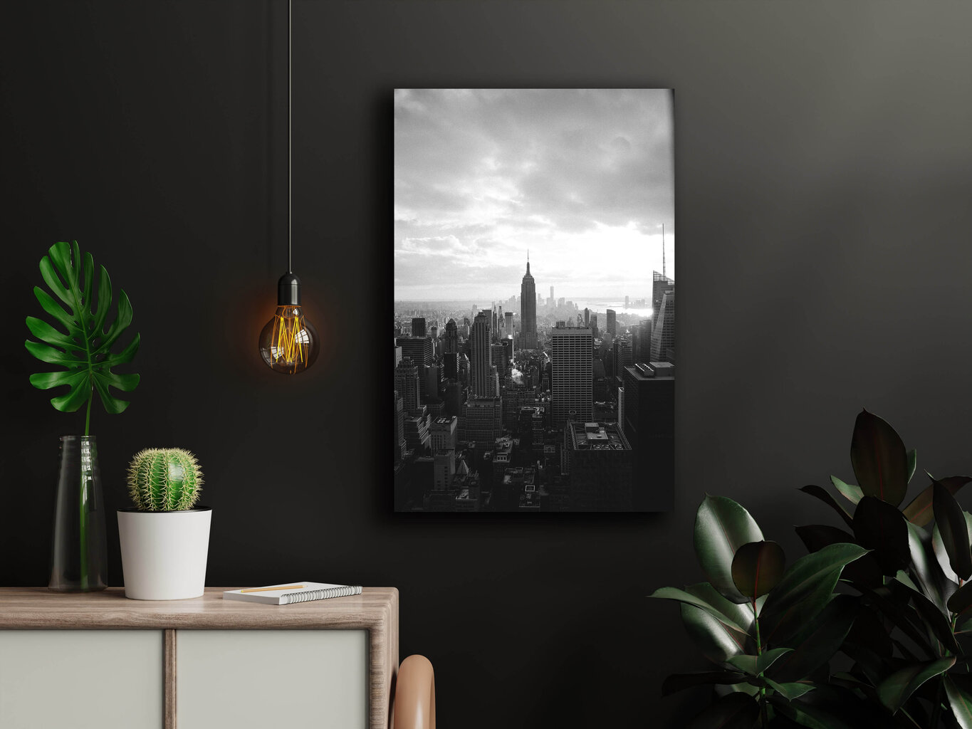 Reproduktsioon Must-valge New York, 100x70 cm цена и информация | Seinapildid | kaup24.ee