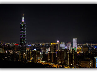 Reproduktsioon Taipei öösel, 100x70 cm hind ja info | Seinapildid | kaup24.ee