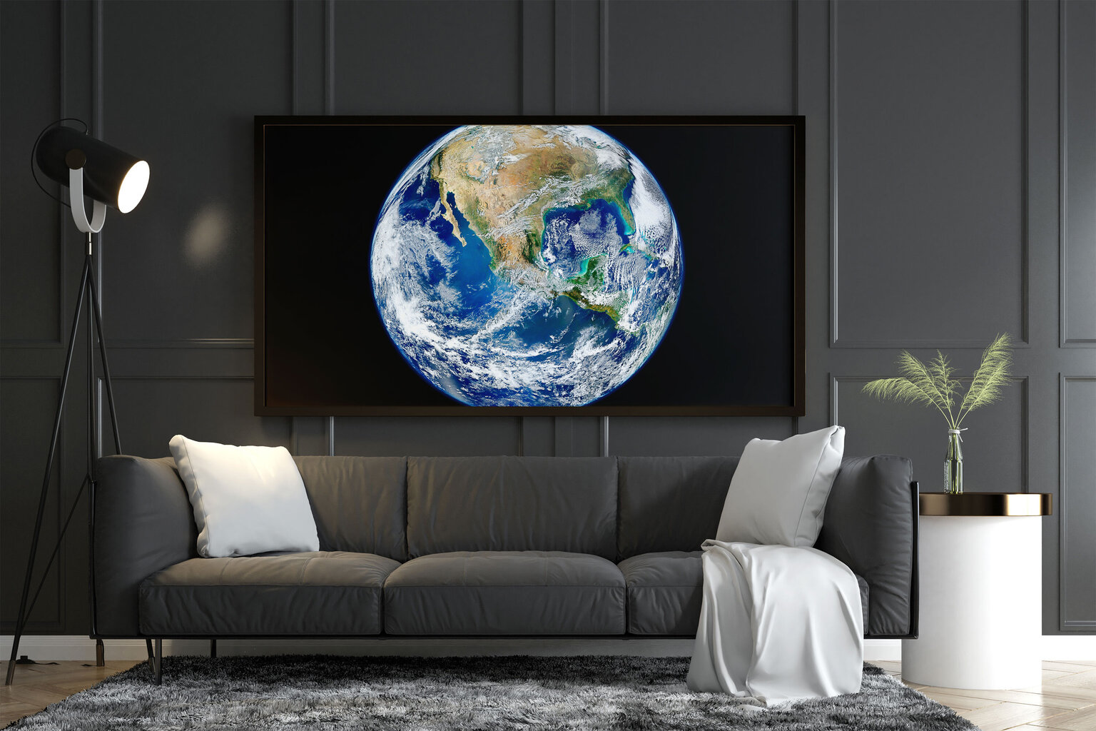 Reproduktsioon Maa satelliidilt, 100x70 cm hind ja info | Seinapildid | kaup24.ee