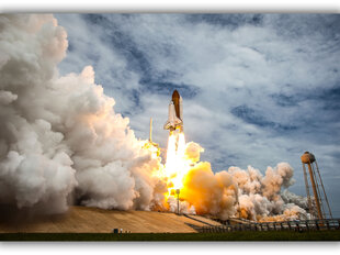 Картина Взлет космического корабля, 100x70 см цена и информация | Картины, живопись | kaup24.ee