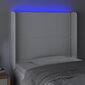 vidaXL LED-voodipeats, valge, 83x16x118/128 cm, kunstnahk цена и информация | Voodid | kaup24.ee