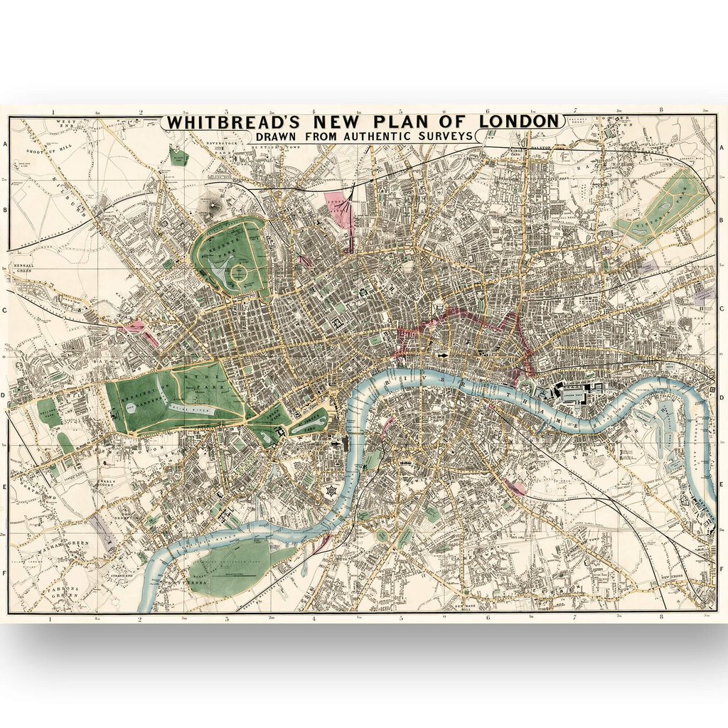 Plakat Antiikne kaart London, 42x59 cm (A2), Wolf Kult цена и информация | Seinapildid | kaup24.ee