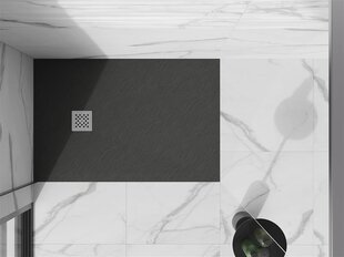 Прямоугольный душевой поддон Mexen Stone+ с сифоном, антрацит, 90x70,80 см цена и информация | Стойки для душа | kaup24.ee