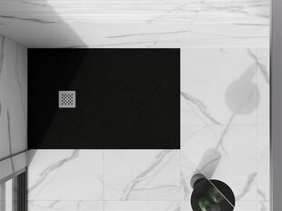 Прямоугольный душевой поддон Mexen Stone+ с сифоном, черный цвет, 120x70,80,90,100 см цена и информация | Стойки для душа | kaup24.ee