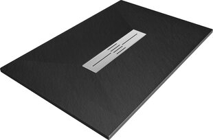Прямоугольный душевой поддон Mexen Toro SMC с сифоном, черный цвет, 140x70,80,90 см цена и информация | Стойки для душа | kaup24.ee