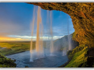 Картина Золотой водопад, 100x70 см цена и информация | Картины, живопись | kaup24.ee