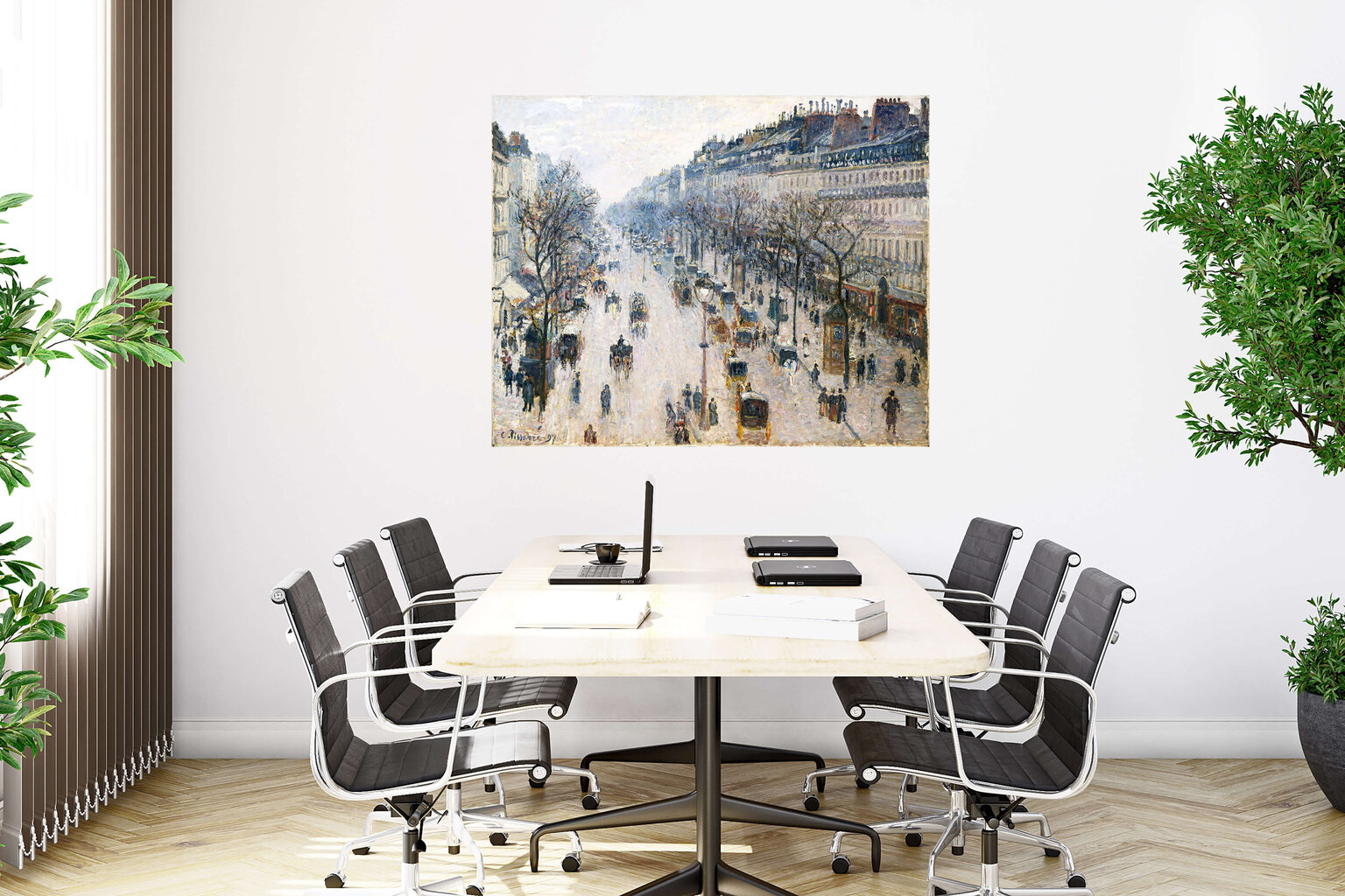 Reproduktsioon "Boulevard Montmartre talvehommikul" (Camille Pissarro), 100x70 cm. цена и информация | Seinapildid | kaup24.ee